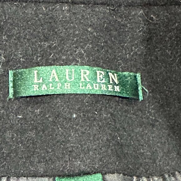 Lauren Ralph Lauren Black Pea Coat Blazer Wool Blend Winter 4P - Picture 4 of 10